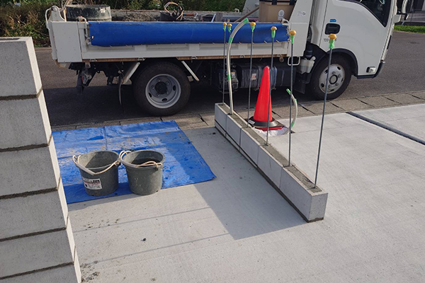 外構工事の様子